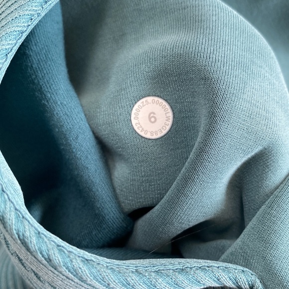 ❤️ Lululemon Brushed Softstreme Ribbed Half Zip Size 6 Green Jasper NWOT - Picture 7 of 8